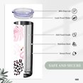 thumbnail image 4 of CYYFXKA Flamingo Skinny Tumbler 20 oz, Stainless Steel Vacuum Insulated Coffee Cup with Lid and Straw Double Wall Travel Mug for Tea Cold Beverages Drinks, 4 of 7