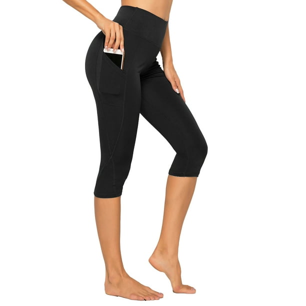 Fittoo - FITTOO Women Yoga Capris High Waist Tummy Control Power Flex Pockets Workout Running