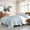 Baby Blue, variant on 100% quilt set double bed size, denim blue pre-washed bedspread, geometric pattern, comfortable and lightweight stitching decorative bedding, with 1 fake decoration, suitable for all seasons