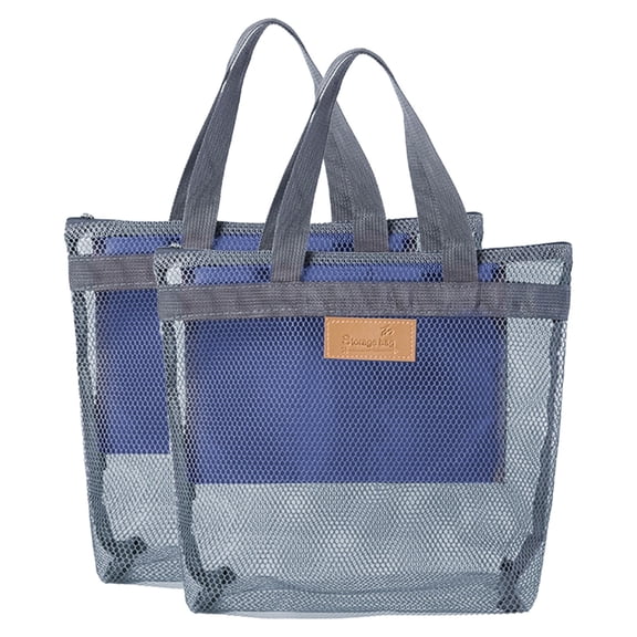 Portable Shower Caddy Mesh Toiletries Organizer Bag for College Dorm Beach Travel and Camping with Zipper - Versatile Cosmetic Bag Ideal for Bathing