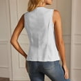 thumbnail image 4 of Ashirexll Womens Casual Tops Solid Color Casual Fashion Sleeveless Cardigan Coat Outerwear Top for Spring Summer, 4 of 7