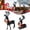 Black12, variant on olkpmnmk 2Pcs Christmas Reindeer Figurines Decorations, Standing & Lying Plastic Deer Statues with Bow Bells, Reindeer Decor for Living Room, Holiday Home Desktop Display Christmas Table Decor