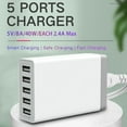 thumbnail image 4 of 1 Set 50W Multi-port Charger with Cable Quick Charge UK Plug High-speed USB Charger for Mobile Phone, 4 of 10