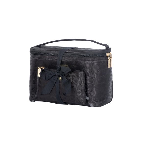 Conair Mallette de Maquillage en Jacquard à Motif Guépard Noire