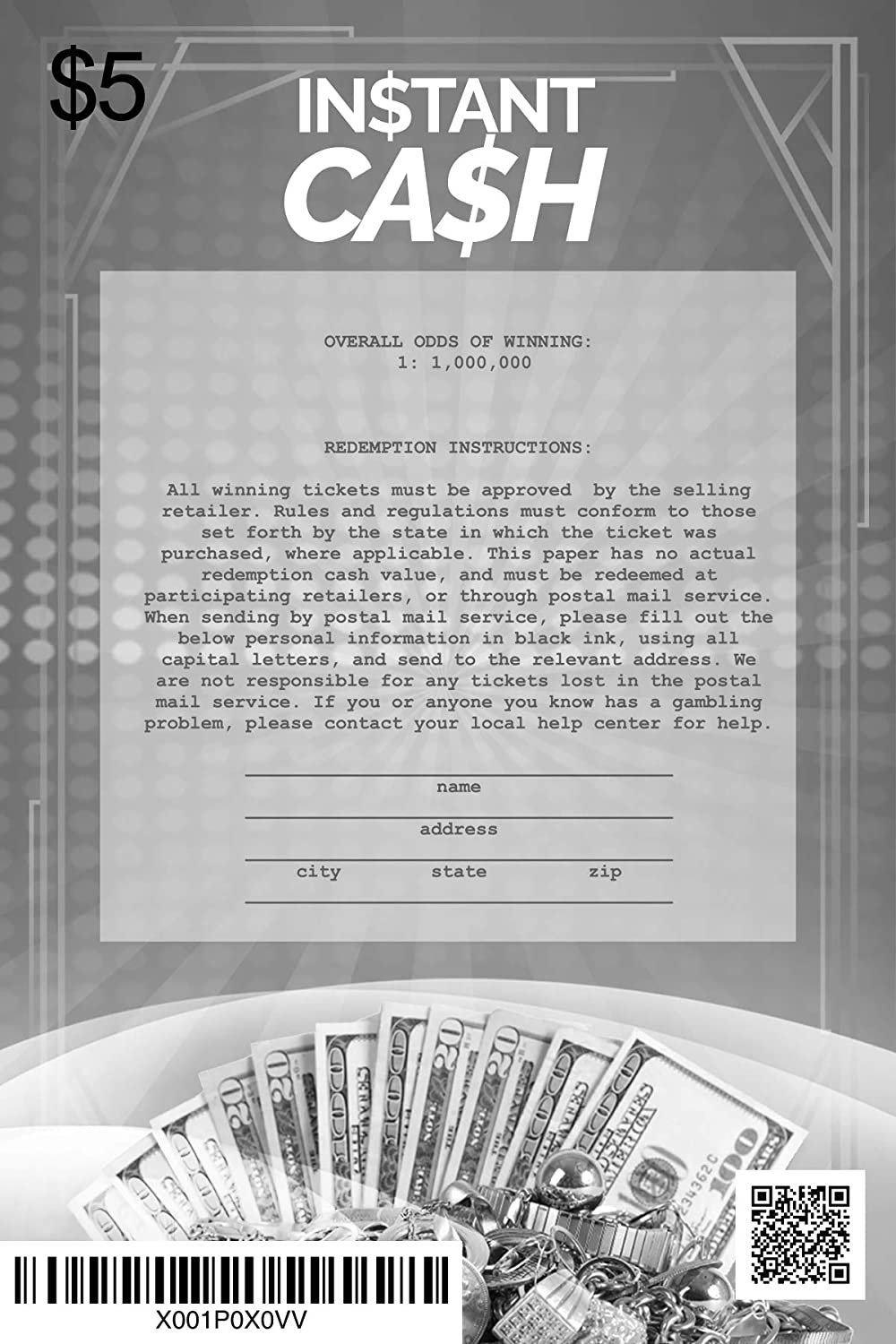 5 Pack - Pregnancy Announcement Lottery Scratch-Off Tickets, Surprise Pregnancy Reveal Idea, 4x6" Authentic Looking, Great for Baby Announcements, Perfect for Pregnancy Announcement