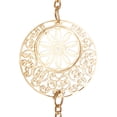 thumbnail image 4 of DecMode 31" Gold Metal Floral Windchime with Glass Beads and Cone Bells, 4 of 11