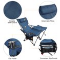 thumbnail image 2 of Lineslife 2 in 1 Folding Camping Chair with Removable Footrest, Portable Reclining Camp Lawn Chairs with Detachable Table for Adults, Blue, 2 of 8