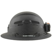 Klein Tools 60347 Premium KARBN Pattern Class C, Vented, Full Brim Hard Hat with Rechargeable Lamp