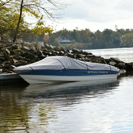 Budge 600 Denier Center Console V-Hull Mooring Boat Cover, Waterproof and UV Resistant, Size BTCCV-6: 20'-22' Long, 106" Beam