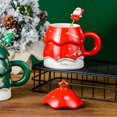 thumbnail image 4 of Christmas Tree Coffee Mug Milk Cups for Birthday Gift Red, 4 of 10