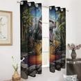 thumbnail image 3 of 3D Visual Illusion Dinosaur 2 Panels Curtains for Bedroom Living Room Drapes Kitchen Window Curtain Home Decor, 3 of 6