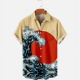 thumbnail image 4 of 2022 Summer Short Sleeve Shirts Original Risk Free Summer Print Shirts Ethnic Trend Men's Tops 015, 4 of 5