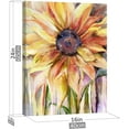 thumbnail image 6 of Sunflower Wall Art Decor Yellow Sunflowers Framed Pictures Rustic Floral Flowers Canvas Prints Botanical Blossoms Painting Nature Aesthetic Artwork for Bedroom Bathroom Living Room 16x24 inch, 6 of 6