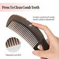 thumbnail image 6 of Dandruff Comb, Stainless Steel Fine Tooth Lice/Flea/Psoriasis Comb, Scalp Oil Buildup Removal Wide Hollow Tooth Button Hairbrush for Scalp Massage Care for Man Women and Kids, 6 of 7