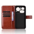 thumbnail image 4 of Wallet Case for Nothing Phone 4A Pro with Card Holder, PU Leather Flip Phone Case with Kickstand Magnetic Closure Wrist Strap Brown, 4 of 5