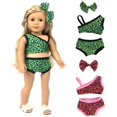 thumbnail image 3 of Ensemble de Maillot de Bain pour Poupée Mini Imprimé Léopard Tenue de Poupée avec Bandeau, 3 of 10