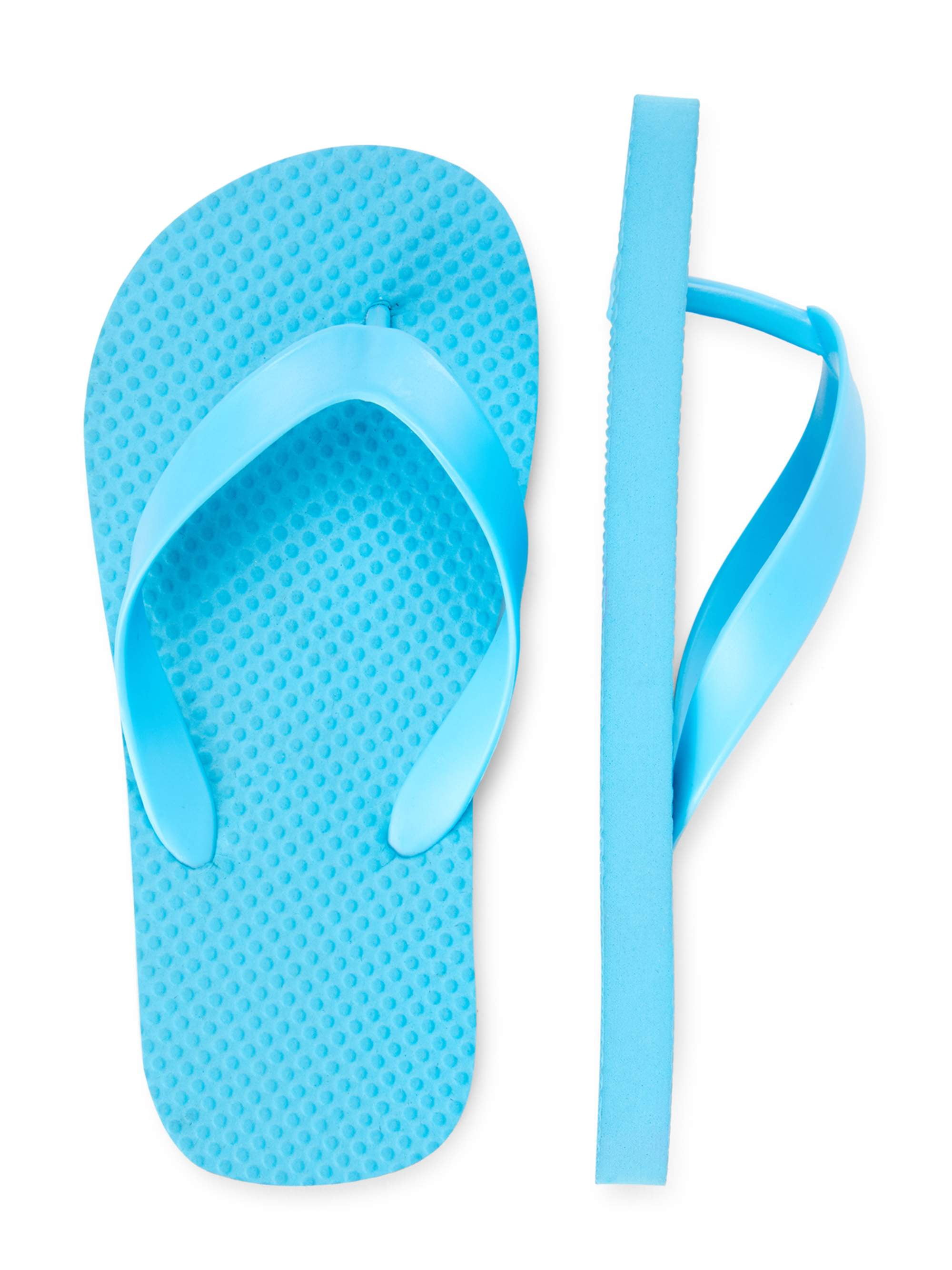 girls blue flip flops