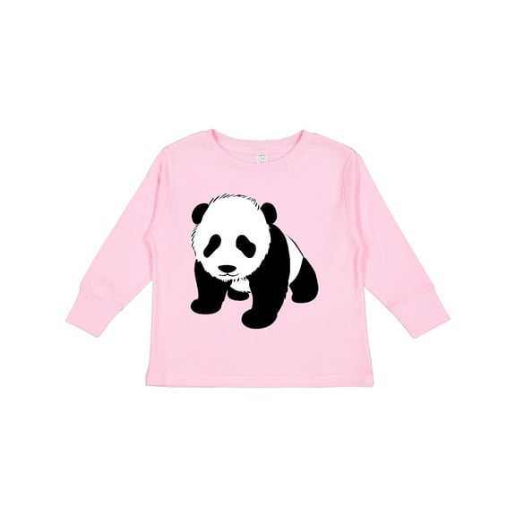 Inktastic Panda Bear Boys or Girls Long Sleeve Toddler T-Shirt