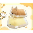 thumbnail image 4 of Vogacara Bonito Corgi de peluche, muñeco de peluche, viñetas de animales suaves, almohada para cama, regalo de Navidad encantador para niños Animales de peluche y juguetes de peluche amarillo, 4 of 6