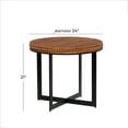 thumbnail image 4 of DecMode Wood Accent Table Industrial Brown, 4 of 10