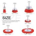 thumbnail image 2 of 6Pcs Nylon Filament Abrasive Wire Brush Wheel & Cup Brush Set with 1/4 Inch Shank, 6 Sizes Nylon Set Perfect, 2 of 7