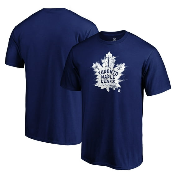 Men's Navy Toronto Maple Leafs Splatter Logo T-Shirt