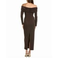 thumbnail image 2 of Carla Ruiz womens  Off-The-Shoulder Midi Dress, 2, Brown, 2 of 3