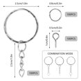 thumbnail image 2 of OUSITAID 100Pcs Keychain Rings Split Key Ring with Chain for Resin 25mm Silver Key Chain Rings with 100Pcs Jump Rings & 100Pcs Screw Eye Pins Metal Split Keychain Ring for Organizing Keys, 2 of 7