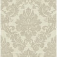 thumbnail image 4 of Casa Mia Prestigious Damask Paper Non-Pasted Wallpaper Roll Blue&Gold 33'L x 20.5"W, 4 of 5