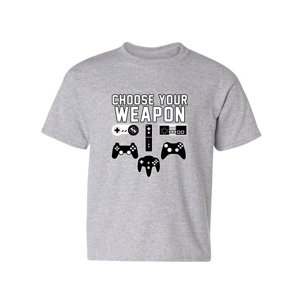City Shirts - Choose Your Weapon Gaming Console Gamer Funny DT Youth