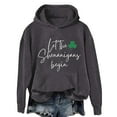 thumbnail image 2 of Yajing Oversized Hoodies for Women L Gray Women'S English Let The Shenanigans Begin Fashion Round Neck Casual Letter St. Print Long Sleeve Top Sweatshirt, 2 of 4