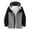 Gray, variant on Women's Varsity Jacket Windbreaker Spring and Fall Vibrant Color Block Lightweight Coat Hooded With Pocket Gray M