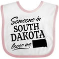 thumbnail image 3 of Inktastic Someone in South Dakota Loves Me Boys or Girls Baby Bib, 3 of 4