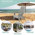 thumbnail image 2 of Sonerlic 1 Peak Folding Outdoor Patio Adirondack Chair Wide Armrest for Lawn and Beach,Light Gray, 2 of 8