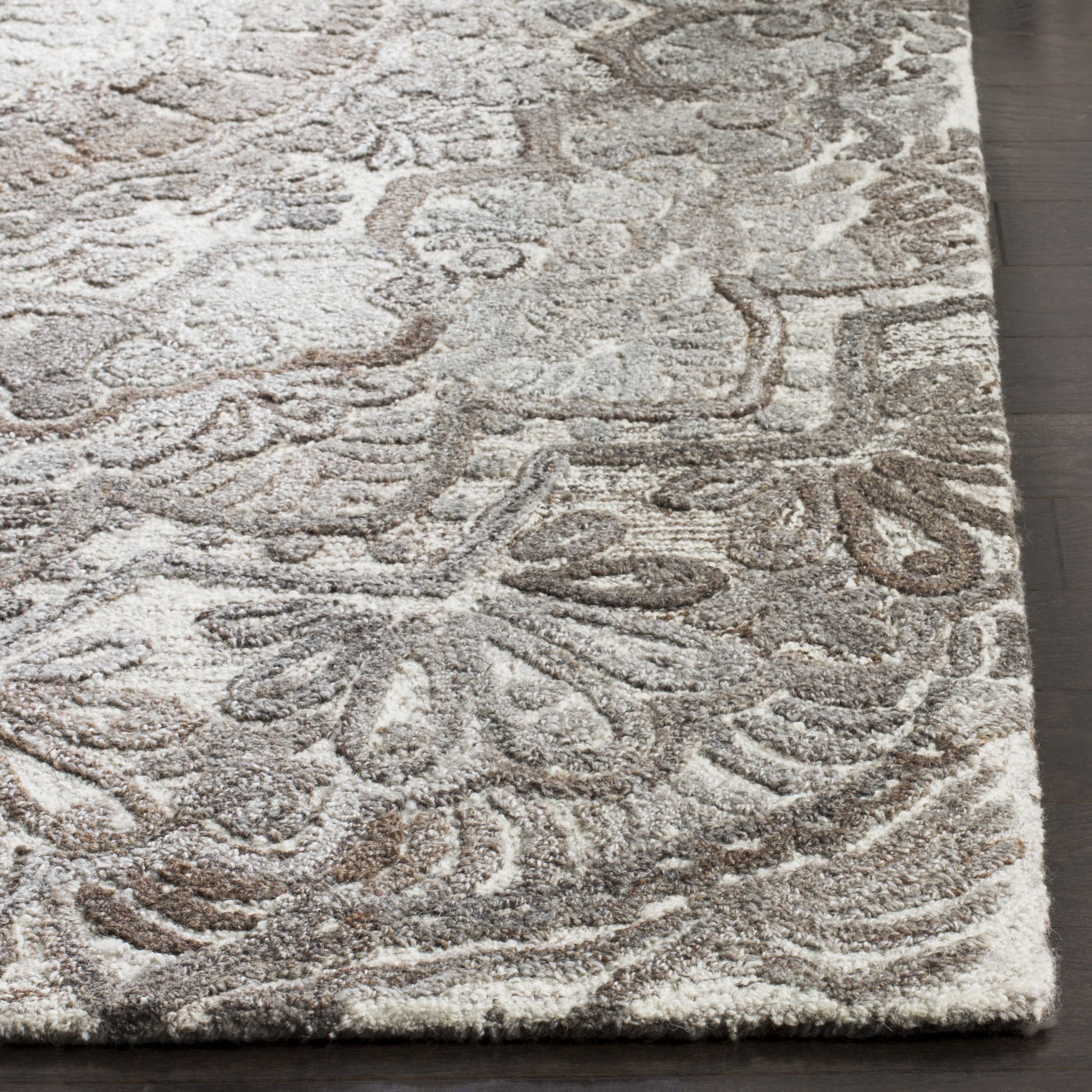 SAFAVIEH Marquee Georgiana Floral Area Rug, Grey/Ivory, 9' x 12'