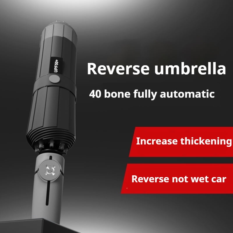 1pc 10-Bone Aluminum Folding Umbrella, Portable and Durable, Automatic Open, Casual Style, Polyester Canopy, Plastic Handle, Compact Design for Outdoor Activities