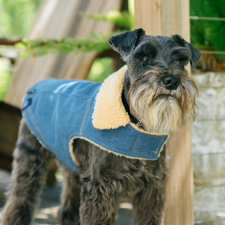 Pets Clothes Dog Jacket Jean Top Coat 