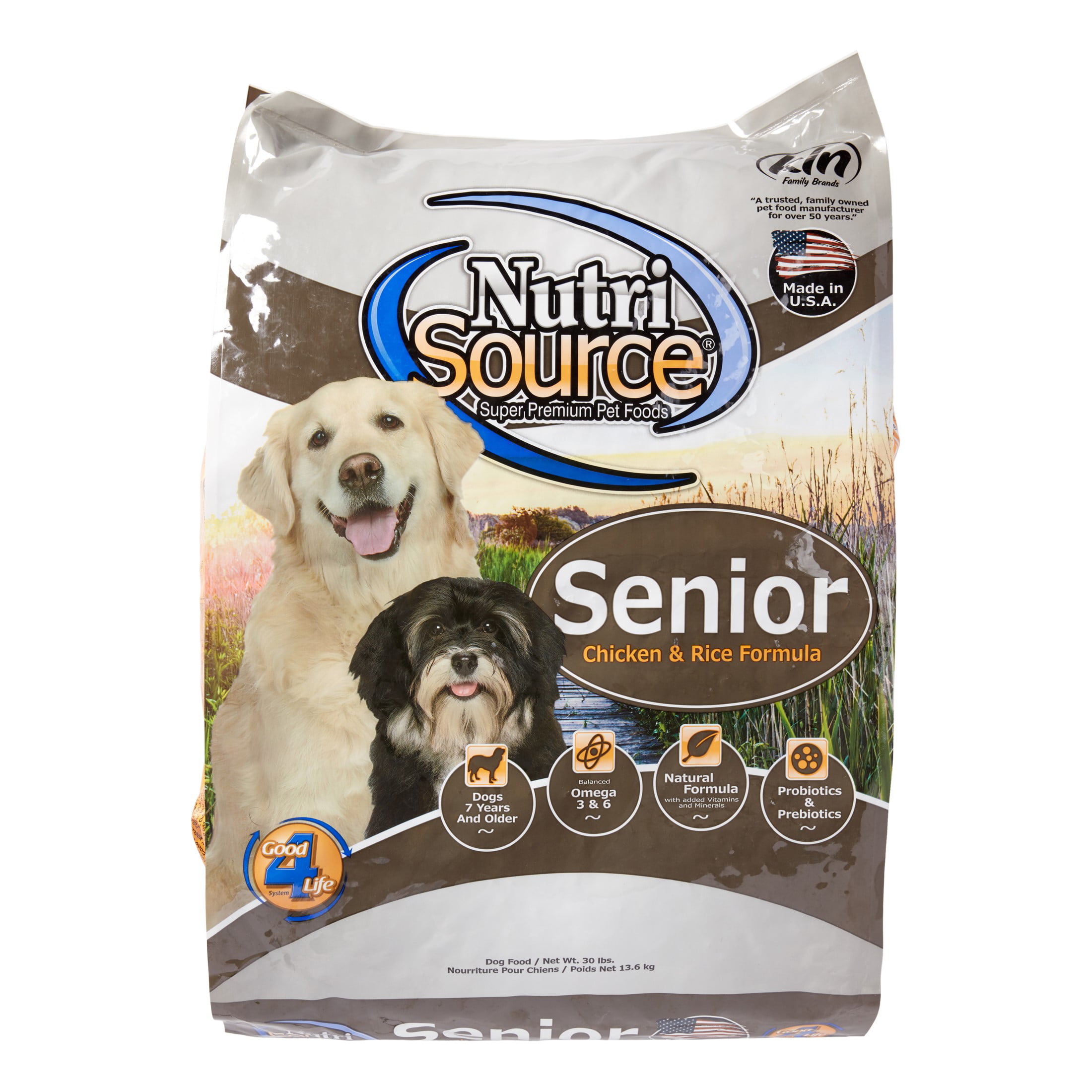NutriSource Senior Dry Dog Food, 30 lb - Walmart.com