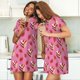 thumbnail image 4 of Fotbe Strawberry Cake Bata de Dormir para Mujer con Estampado, Camisón de Algodón de Manga Corta, Ropa de Dormir Casual, 4 of 6