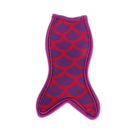 

Lovely Mermaid Tail Popsicle Holders Bags Freezing Insulation Ice Sleeves with Stitched Edges for Kids Number 4 Purple and Pink