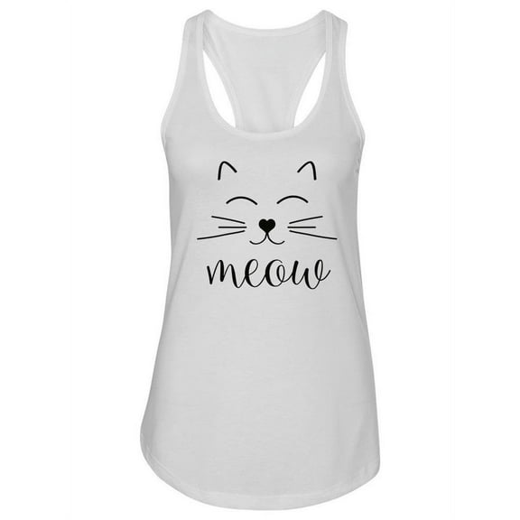 Meow Cat Tank Women -Image by Shutterstock, Female Small