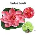 thumbnail image 3 of 18cm Artificial Water Lily Floating Lotus Flower Pond Aquarium Decor Multicolor, 3 of 10