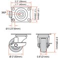thumbnail image 2 of Ruedas Caster Duty FactorDuty, paquete de 2, giratorias con freno de goma dura, 2 of 8