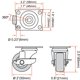thumbnail image 2 of Ruedas Caster Duty FactorDuty, paquete de 2, giratorias con freno de goma dura, 2 of 8