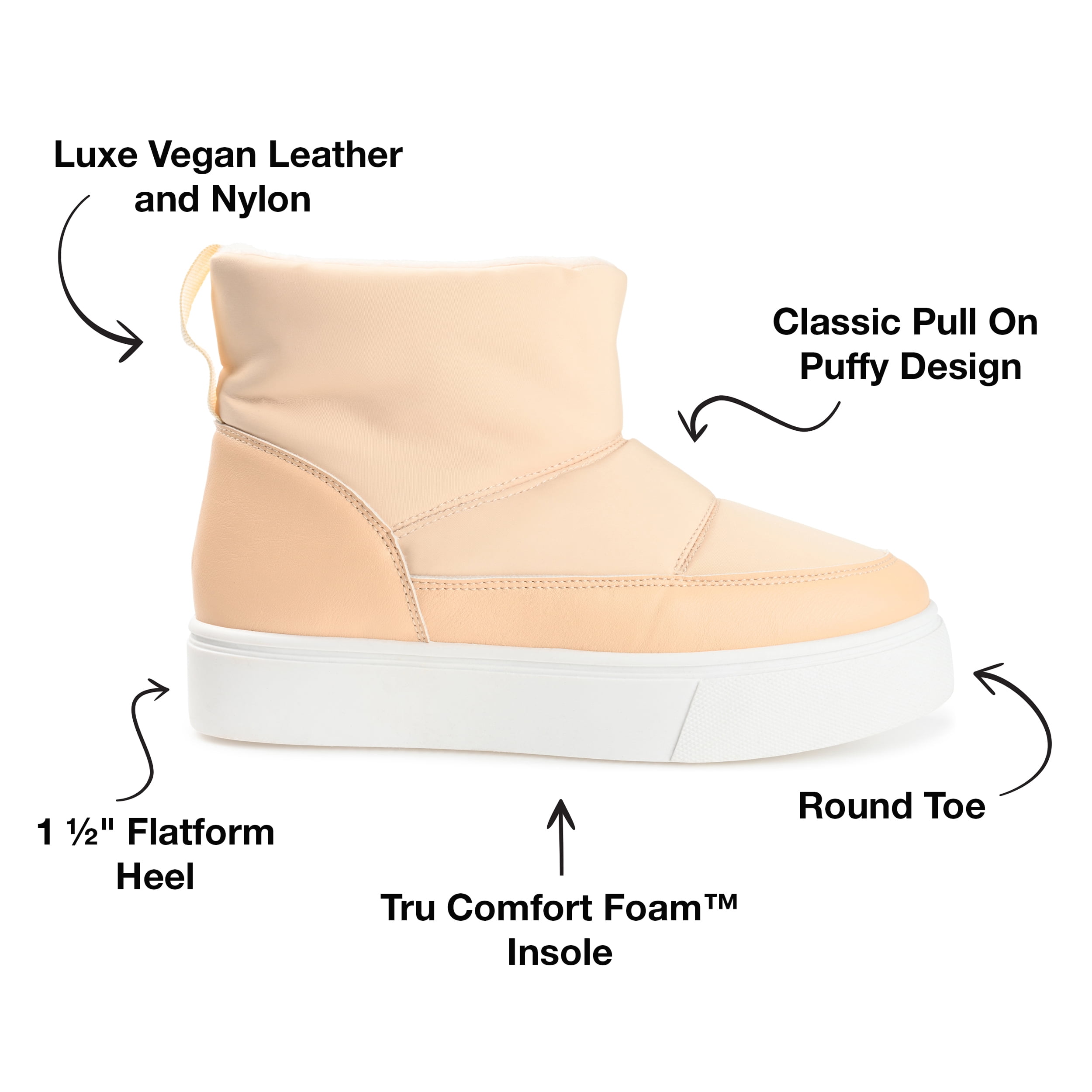 Journee Womens Sethie Round Toe Pull On Cold Weather Booties