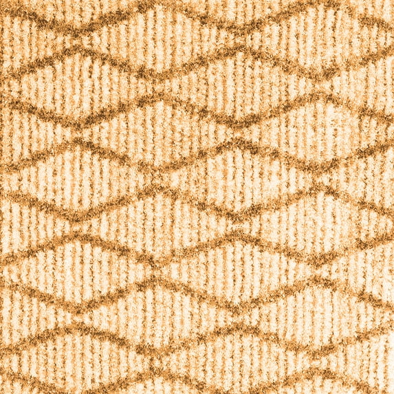 Ahgly Company Indoor Square Trellis Orange Modern Area Rugs, 7' Square