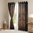 thumbnail image 3 of Homewish Old Barn Door Curtains Pack of 2 (42x84 Each) for Female Men Adults,Retro Vintage Curtains Blackout,Rustic Lodge Cabin Bedroom Curtains,Microfiber Bedroom Decor, 3 of 6
