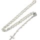 thumbnail image 3 of Rosary Beads Catholic Necklace For Women Crucifix Cross-charm Long Chain--White-Model code 30418 White, 3 of 3