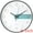 Blue and White 8 Inch, variant on Unique Bargains Silent Non Ticking Battery Operated Wall Clock Black Deer 8 Inch
