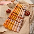 thumbnail image 5 of 2 Pack Halloween Paraffin Candles, 0.9in Long Printed Taper Candles in Champagne for Holiday Gift, 5 of 7